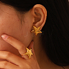 Fashion Star Stud Earrings and Cuff Ring Set BT2572-1-2