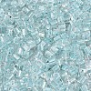 Transparent Inside Colours Glass Seed Beads SEED-T007-13M-1-2
