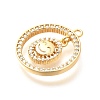 Brass Micro Pave Cubic Zirconia Pendants KK-G519-05G-01-2