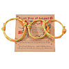 3Pcs 3 Styles Polyester First Day of School Bracelets FS-WG342D8-02-1