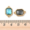 304 Stainless Steel Rhinestone Connector Charms STAS-P453-02G-M-3