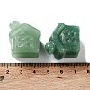 Natural Green Aventurine Carved Healing House Figurines DJEW-P015-01C-3