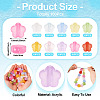 100Pcs 10 Colors Transparent Acrylic Beads TACR-TA0001-44-4