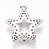 Brass Micro Pave Cubic Zirconia Links LS-ZIRC-K073-02-01P-2