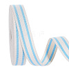 Cotton Stripe Pattern Ribbon OCOR-WH0078-550C-1