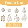 2Pcs Baroque Natural Keshi Pearl Pendants PEAR-YW0001-11-3