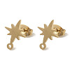 Ion Plating(IP) 304 Stainless Steel Stud Earring Findings X-STAS-I206-57G-1