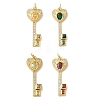 Rack Plating Brass Micro Pave Cubic Zirconia Pendants KK-U022-16-02-1