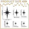 6Pcs Plastic Self Adhesive Wall Stickers DIY-WR0005-34C-2
