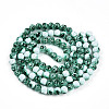 Transparent Baking Paint Glass Beads Strands DGLA-N009-8mm-06-3