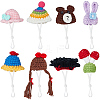 8Pcs 8 Styles Polyester Doll Hat DIY-SC0033-54A-1