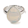 Opalite Teardrop Adjustable Rings RJEW-K371-08S-18-3