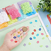   1000Pcs 10 Colors Opaque Acrylic Linking Rings OACR-PH0001-91-6