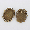 Vintage Alloy Brooch Cabochon Bezel Settings PALLOY-N0085-15AB-NF-2