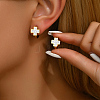 Stainless Steel Cross Hoop Earrings DL7276-1