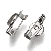 Tarnish Resistant 304 Stainless Steel Brooch Base Settings STAS-F191-04P-6mm-1