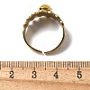 Round Natural Mixed Stone Finger Rings RJEW-C119-06G-5