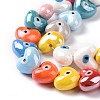 Handmade Porcelain Beads Strands PORC-K003-02-4