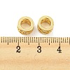 Brass Micro Pave Cubic Zirconia European Beads KK-H452-03G-2