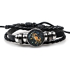 Constellation PU Leather Triple Layer Multi-strand Bracelets PW-WGF2E53-06-1