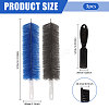 2Pcs 2 Colors Plastic & Nylon Brushes TOOL-CA0001-35-2