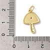 Autumn Theme Rack Plating Brass Cubic Zirconia Pendants KK-Z056-32G-01-3