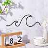 Iron Wave Wall Art Wall Decorations DIY-WH0480-01-4