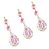 3Pcs Crystal Glass Hanging Sun Catcher AJEW-TADJ0001-08D-1