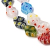 Handmade Millefiori Glass Beads Strands LAMP-D021-02A-3