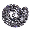Electroplated Glass Beads Strands EGLA-T015-02B-01-2