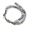 Electroplated Transparent Glass Beads Strands GL-CBA98F0-09C-3