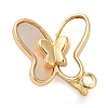 Brass with Natural Shell Fold Over Clasps LS-KK-G505-27G-1