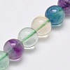 Natural Fluorite Beads Strands G-E112-6mm-18-1