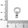 Brass Micro Pave Clear Cubic Zirconia Fold Over Clasps KK-P290-15P-2