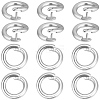 Brass Twister Clasps KK-BBC0025-17B-S-7