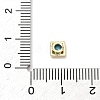 Square Brass Micro Pave Cubic Zirconia Cabochons KK-P345-13G-E08-3