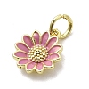 Brass Enamel Pendants KK-P338-19G-04-2