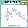 1Pc 925 Sterling Silver Conch Shaped Bead Cage Pendants STER-BC0003-95-2