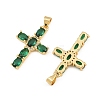Brass Micro Pave Cubic Zirconia Pendants CU-CBADC6C-11G-05-2