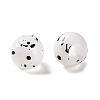 Spray Painted ABS Plastic European Beads KY-G033-01B-01-2
