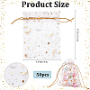 50Pcs Gold Stamping Moon & Star Organza Drawstring Gift Storage Bags OP-BBC0001-03A-01-2