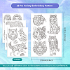 4 Sheets 11.6x8.2 Inch Stick and Stitch Embroidery Patterns DIY-WH0455-134-2