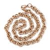 Ion Plating(IP) 304 Stainless Steel Rolo Chains Necklaces NJEW-F297-02RG-1