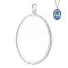 1Pc 925 Sterling Silver Pendant Cabochon Settings STER-BC0003-66P-1