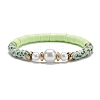 Handmade Polymer Clay Heishi Beads Stretch Bracelet BJEW-JB07453-7