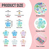 160Pcs 8 Styles Acrylic Bead Caps OACR-TA0004-53A-4