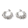 Non-Tarnish 304 Stainless Steel Twist Round Earrings LS-EJEW-K244-29P-1