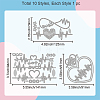 Valentine's Day Carbon Steel Cutting Dies Stencils DIY-WH0309-1567-6