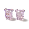 UV Plating Rainbow Iridescent Acrylic Beads LS-PACR-M002-01D-3