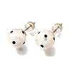 Alloy & Resin Pearl Stud Earrings EJEW-G466-14G-2
